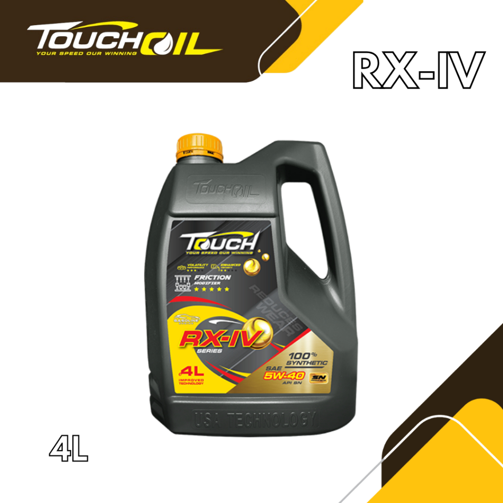 TOUCH RX-IV FULLY SYNTHETIC ENGINE OIL SAE 5W-40 API SN (4L) | Shopee ...