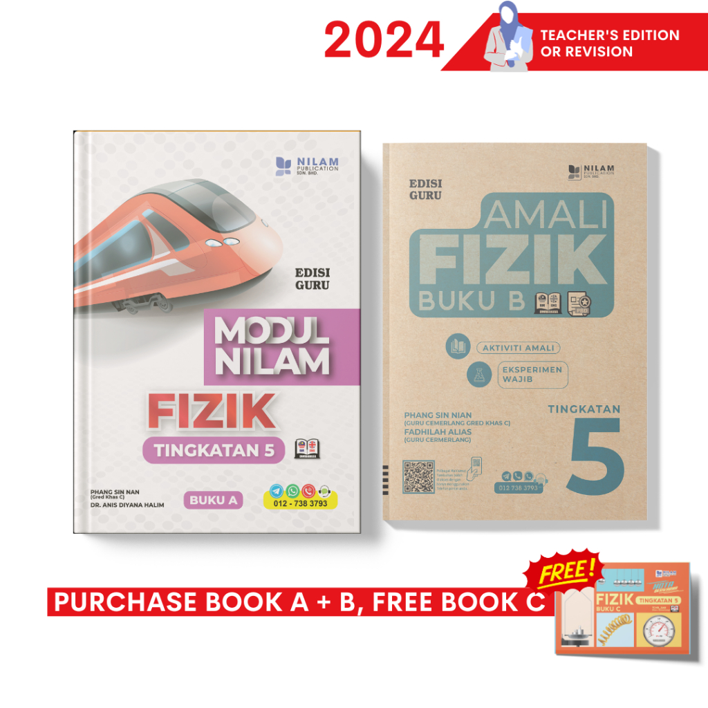 NILAM *EDISI GURU* Fizik Tingkatan 5 (2024) Buku A B Modul Amali ...