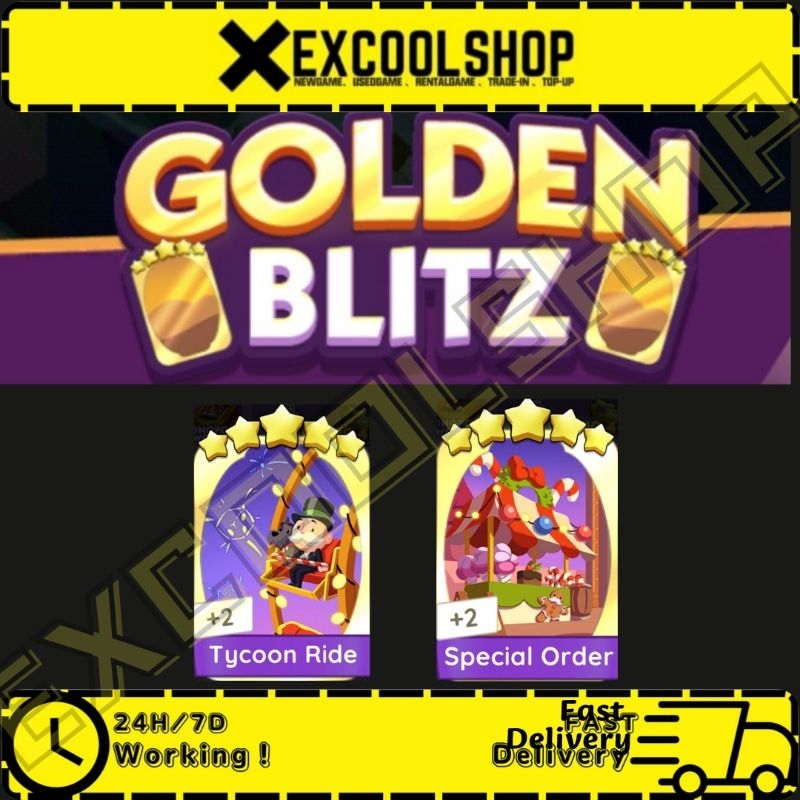 Monopoly Go Sticker Tycoon Ride & Special Order (5⭐) Golden Blitz