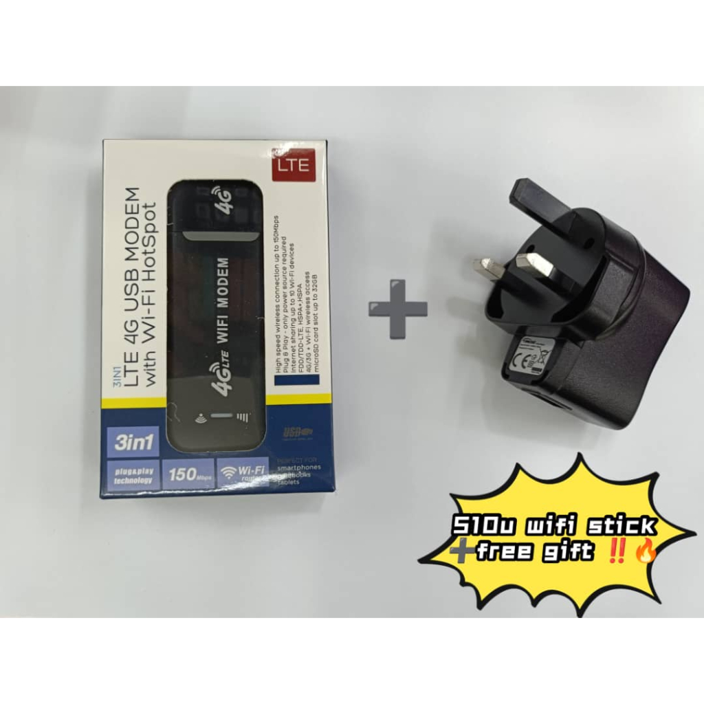 MODIFIED Unlimited 4G 510U Wifi Router 150Mbps Hotspot Car Mifi Modem ...