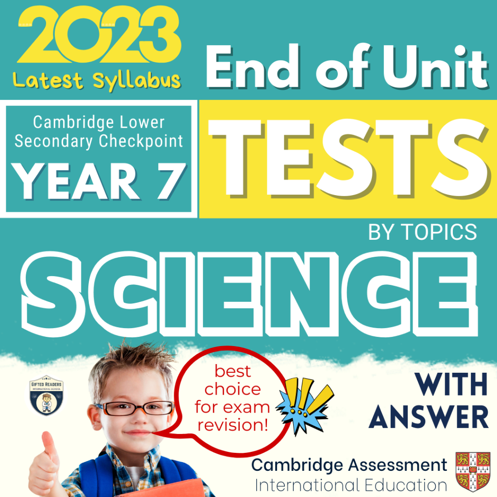 8 Cambridge Lower Secondary Checkpoint Year 7 Science Topical Test ...