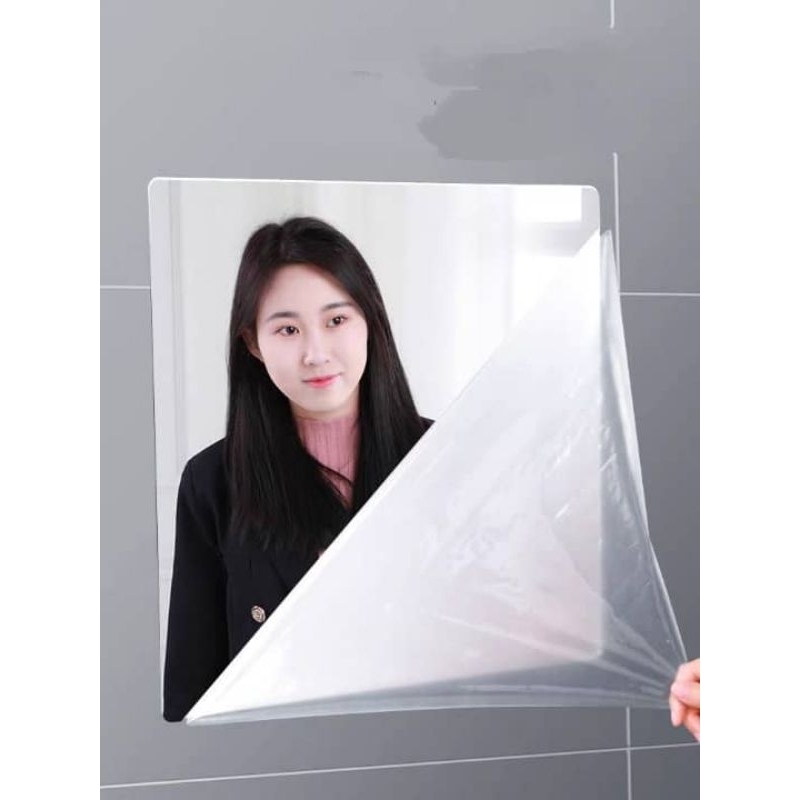 30cmx30cm Big Mirror Sticker Non-Glass Diy Wall Decor/Cermin Sticker ...