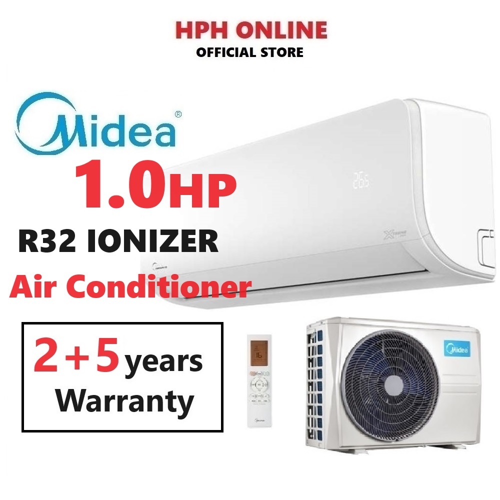 Midea R32 Air Conditioner (1HP / 1.5HP / 2HP / 2.5HP) Ionizer Xtreme Dura Aircond Air Cond
