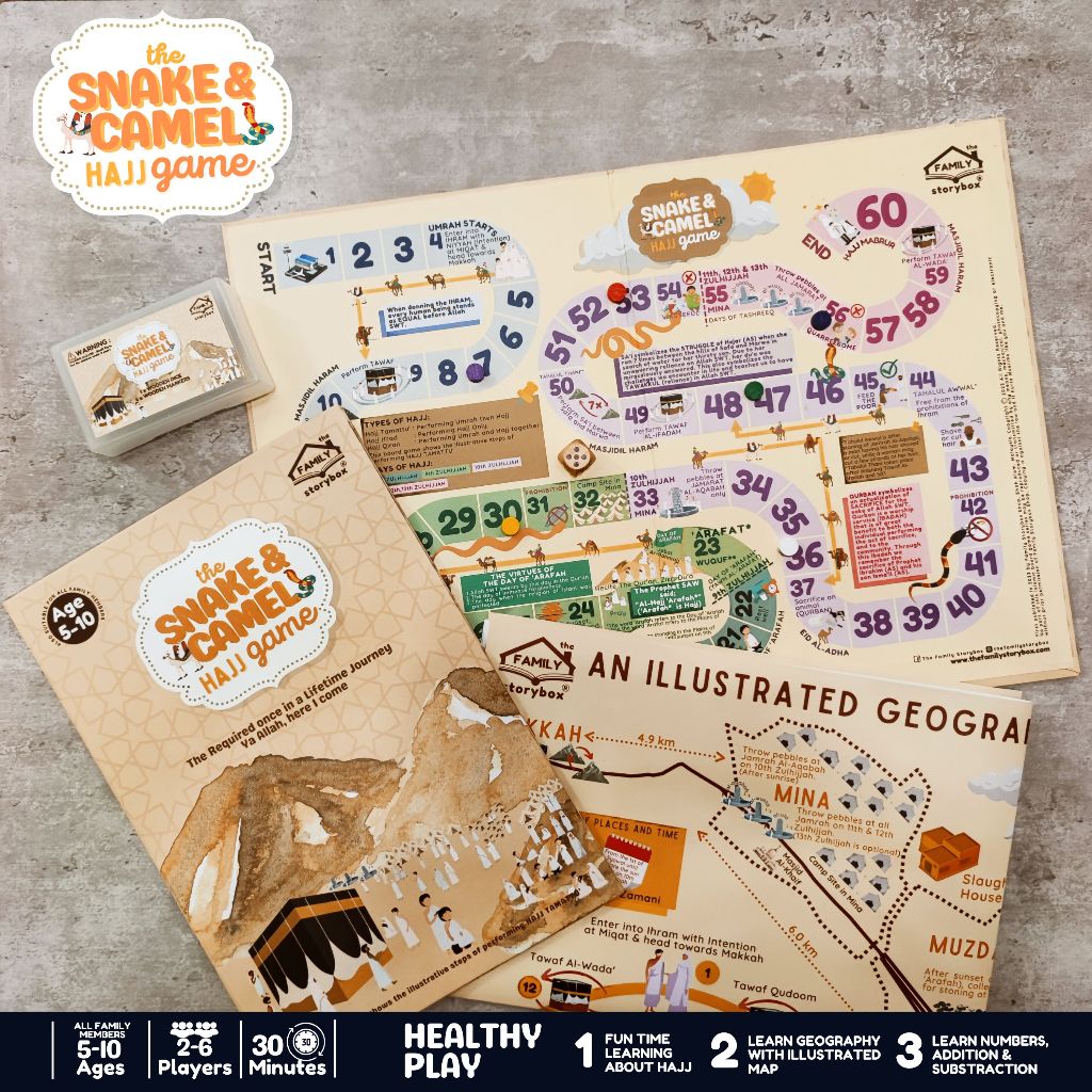 Stock Clearance!! Islamic Children Board Game: The Snake and Camel Hajj ...