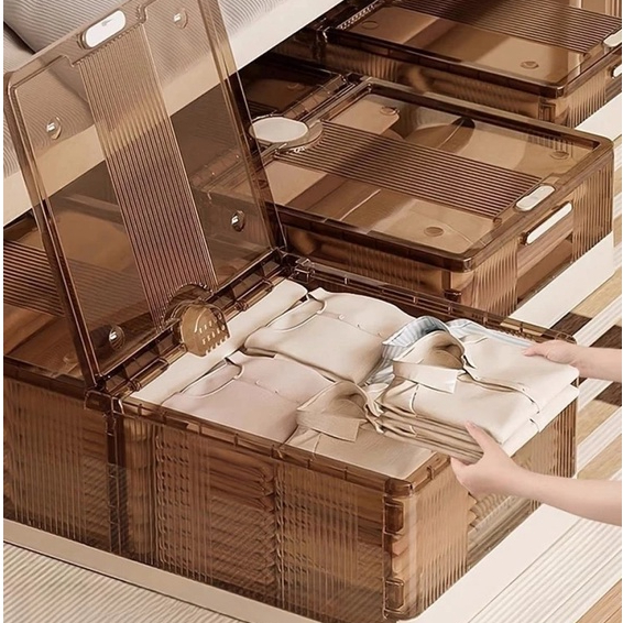 Storage Box with Wheel Drawer Type Clothes Storage Organizer Under The