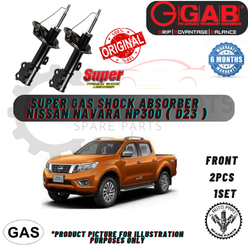 Roadsafe 4wd Nitro Gas Front Shock Absorber for Nissan Navara D23 / NP300 11/15-ON