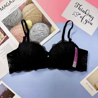 Women Bra Push Up Wired B Cup Floral Lace Thick Sponge Baju Dalam Wanita  Berdawai Push Up 内衣