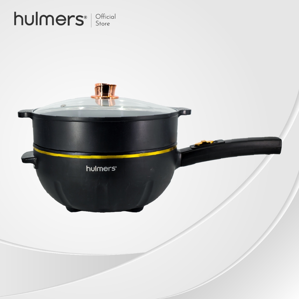Hulmers 4L Electric Frying Pan Electric Wok With 29cm Big Steam Tray