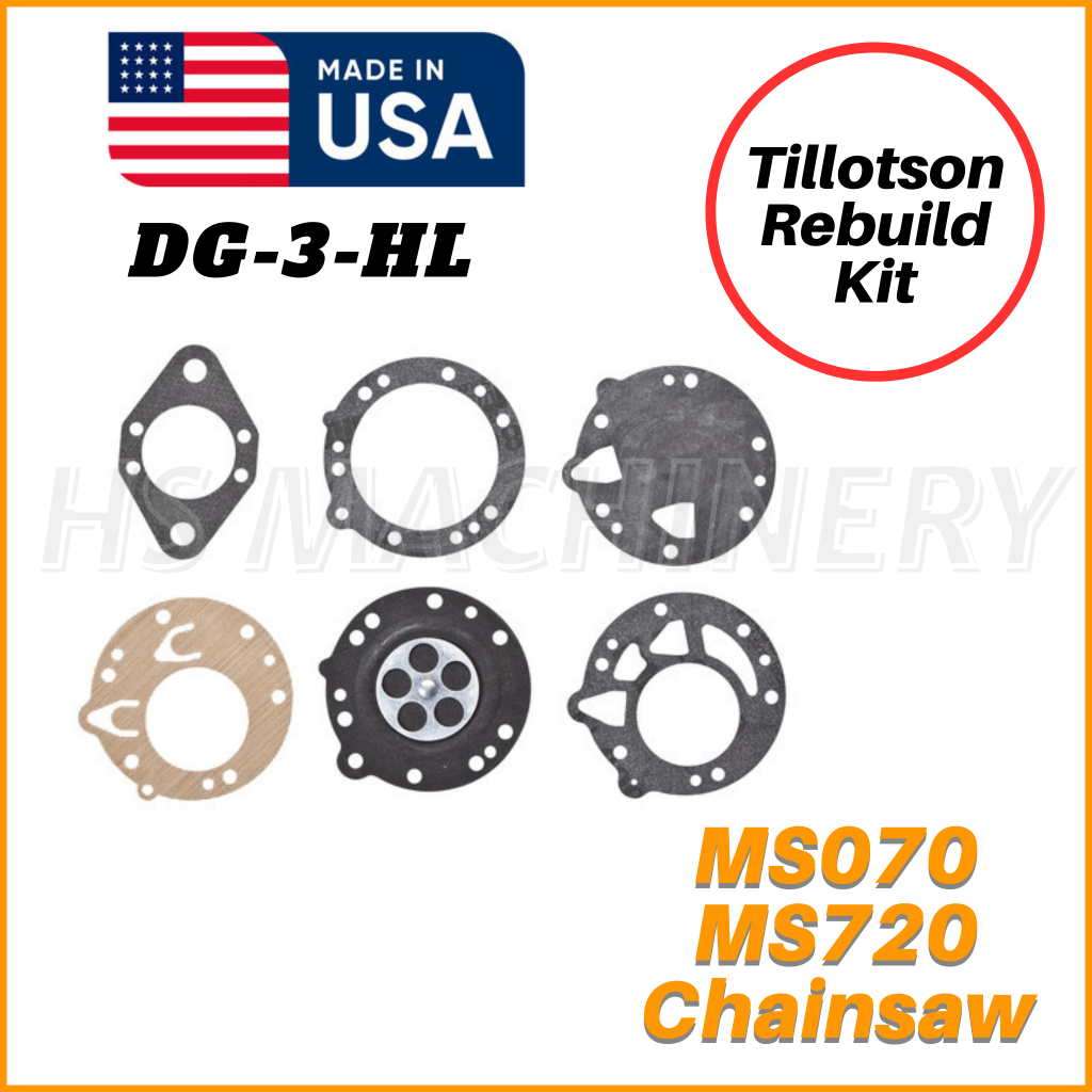 Heavy Duty MS070 MS720 Chainsaw Tillotson Carburetor Repair Kit Build ...