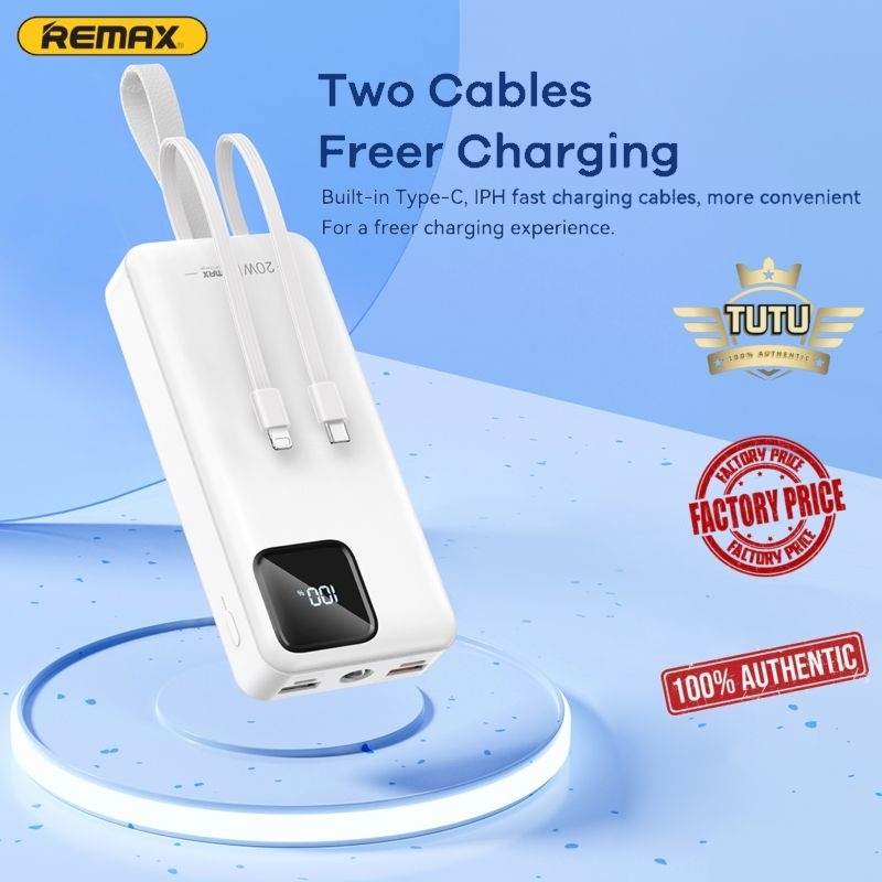 Remax 30000mAh RPP 550 Suji Series 20W+22.5W PD+QC Fast charging Cabled ...