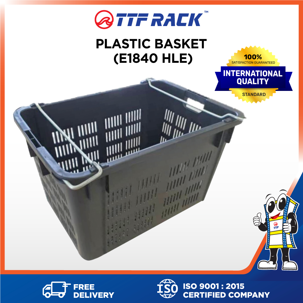 Industrial Plastic Basket Vege & Fruits Basket With Without Handle