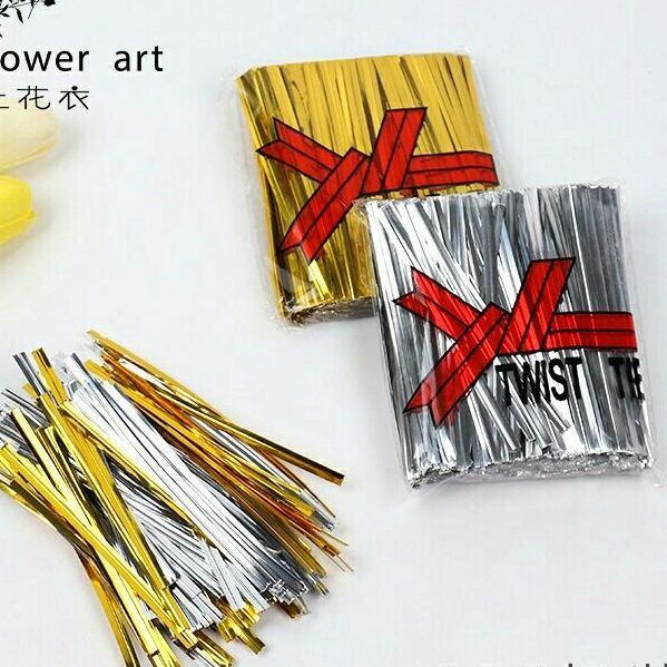 8cm Twist Wire Tie Gift Packaging Wrap Ribbon Rope Bread Bag Sealing ...