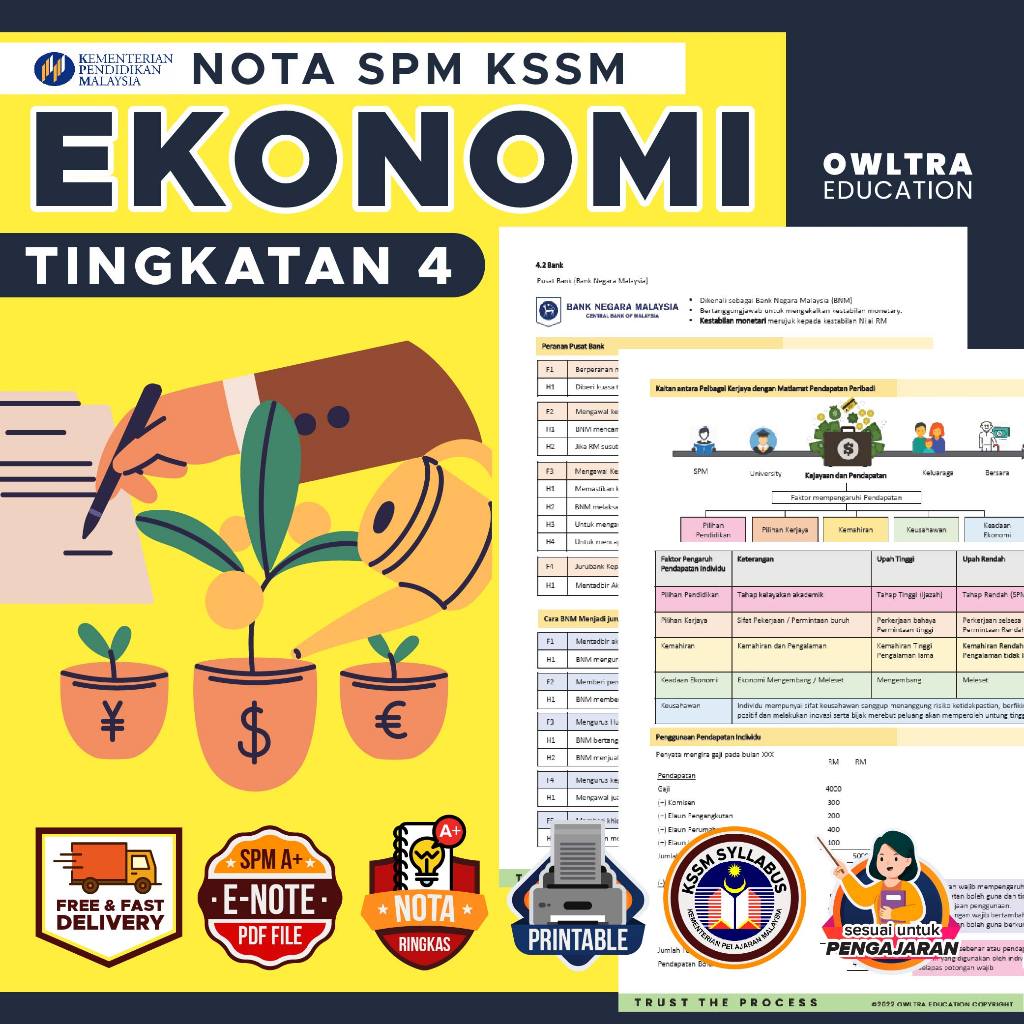 No Delivery Fee Nota Ekonomi Spm Tingkatan Kssm Buku Rujukan Shopee Malaysia