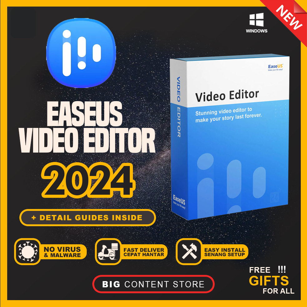 EaseUS Video Editor 1.7.7 💯 EASY INSTALL SOFTWARE 💯 LIFETIME PREMIUM 💯
