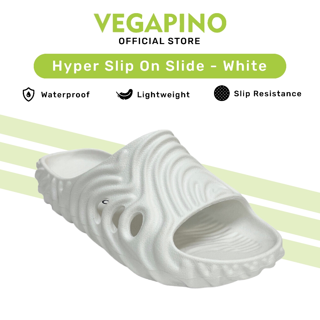 Vegapino Slipar Hyper Slip On Slide For Men/Women-White | Shopee Malaysia