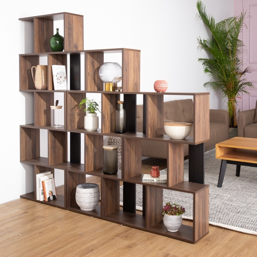 Rak Almari Bertingkat Book Shelf Rack ALASKA Modern Wooden Cabinet ...