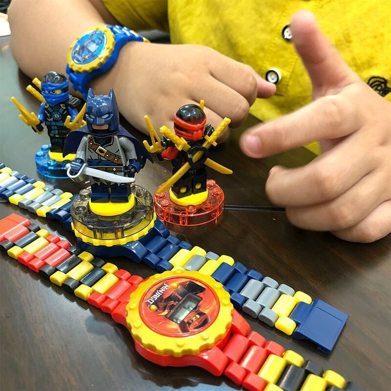 Digital Watch Building Blocks Rotating Watch Kids Cartoon Design Jam ...