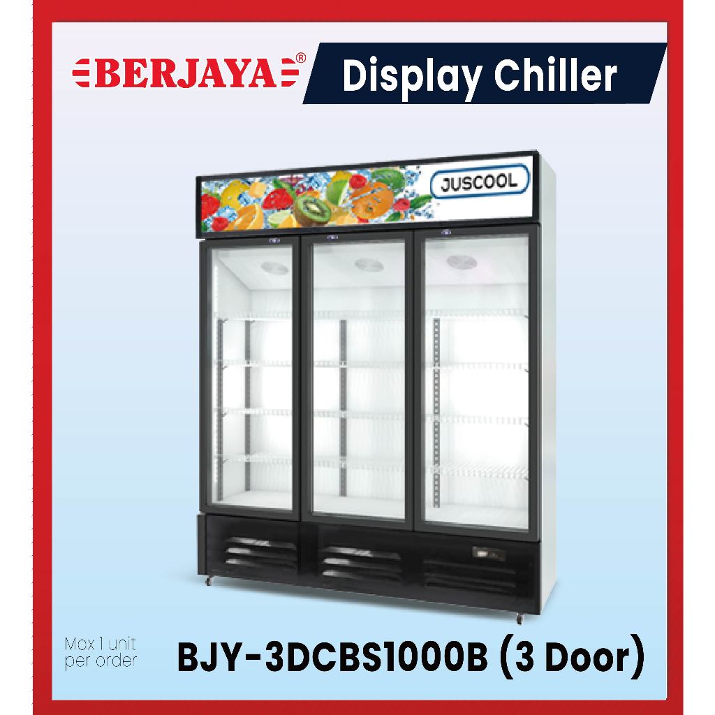 Berjaya Display Chiller (3 Door) BJY-3DCBS1000B | Refrigerator Chiller ...