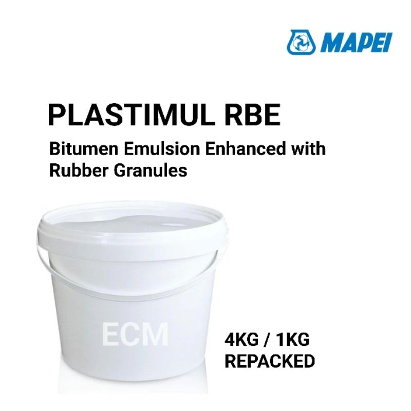 MAPEI PLASTIMUL RBE MY (4KG REPACKED) Rubberised Bituminous Emulsion ...
