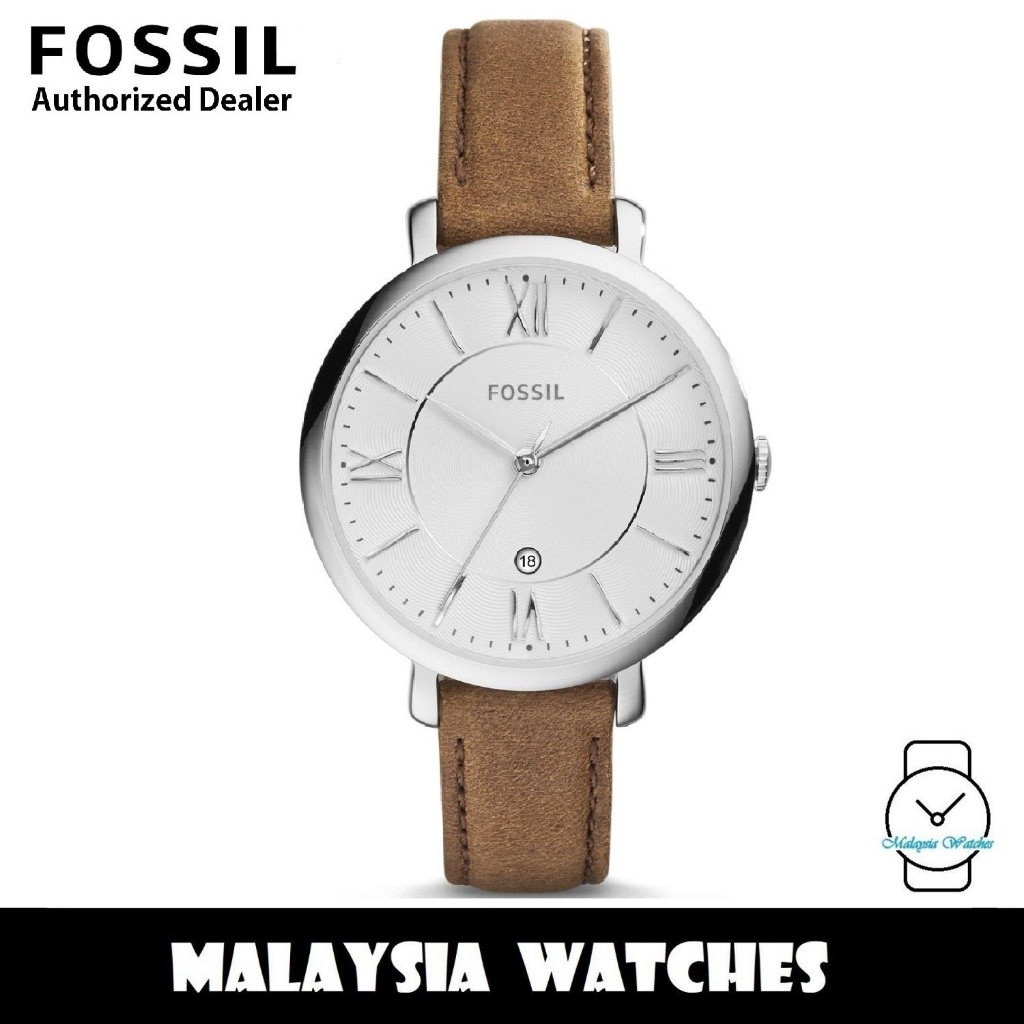 OFFICIAL WARRANTY Fossil Women ES3708 Jacqueline Three Hand Brown Leather Watch 2 Years Fossil Warranty Shopee Malaysia