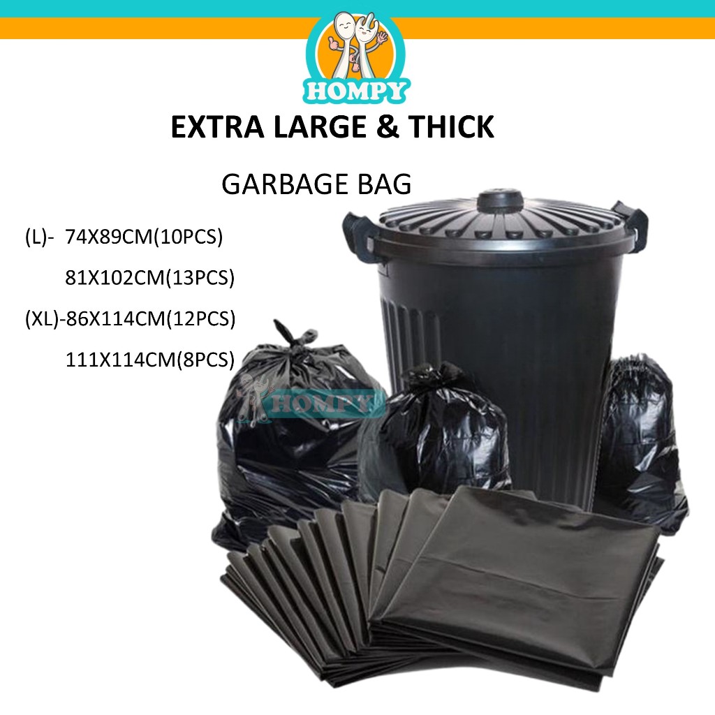 Heavy Duty Garbage Bag / Rubbish Bag / Beg Sampah Tebal Plastic Garbage ...
