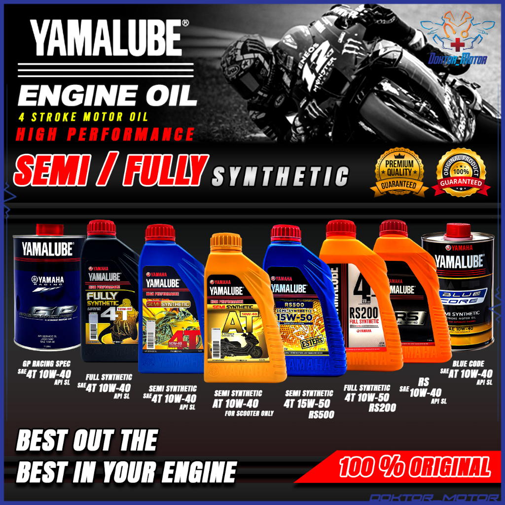 100 ORIGINAL YAMALUBE SCAN QR CODE ENGINE OIL FULLY SEMI SCOOTER