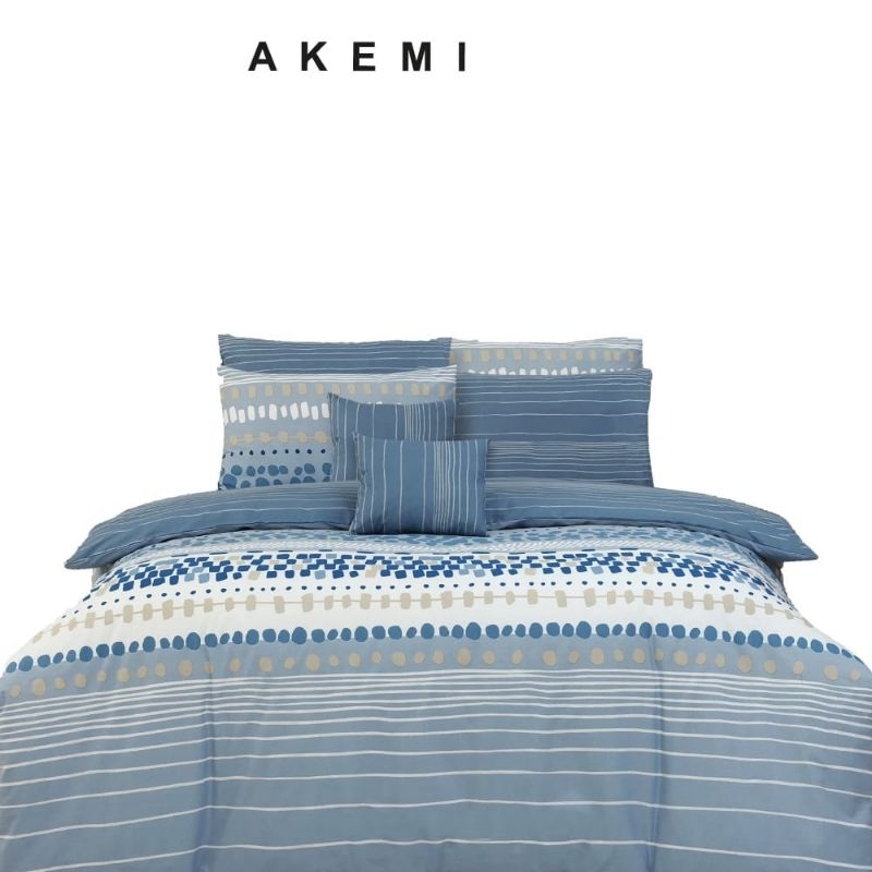 AKEMI Comforter Set 100 Cotton Essential Embrace Charm Fitted Bedsheet Set 650TC (Super Single