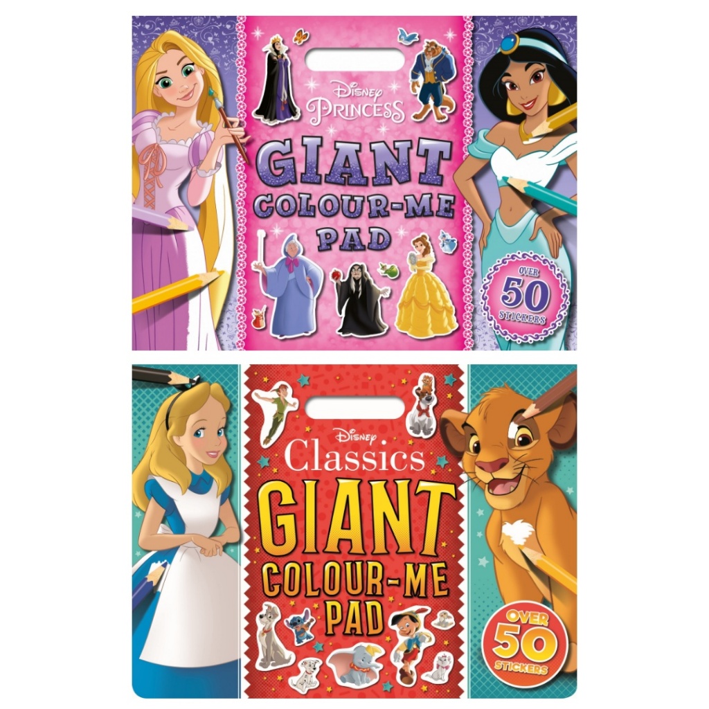 Disney Princess / Classics / Marvel Avengers: Giant Colour Me Pad ...