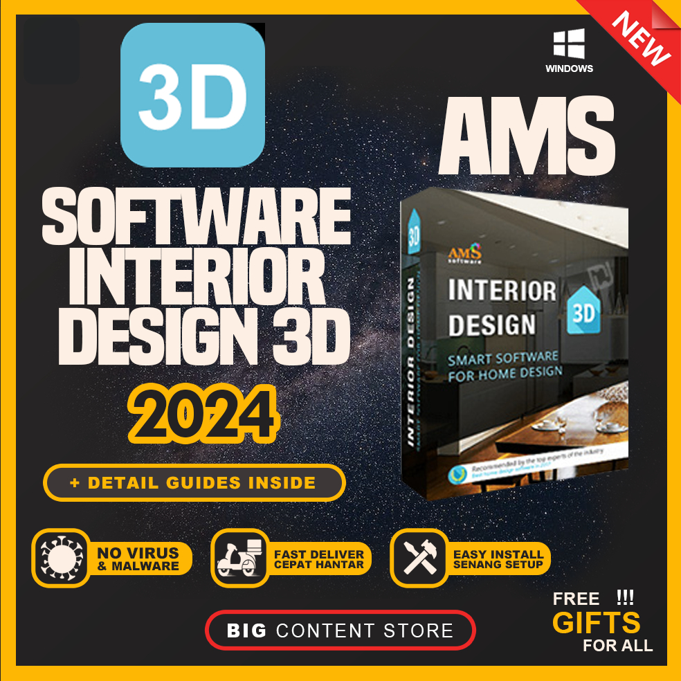 AMS Software Interior Design 3D 3.25💯 EASY INSTALL SOFTWARE 💯 LIFETIME ...