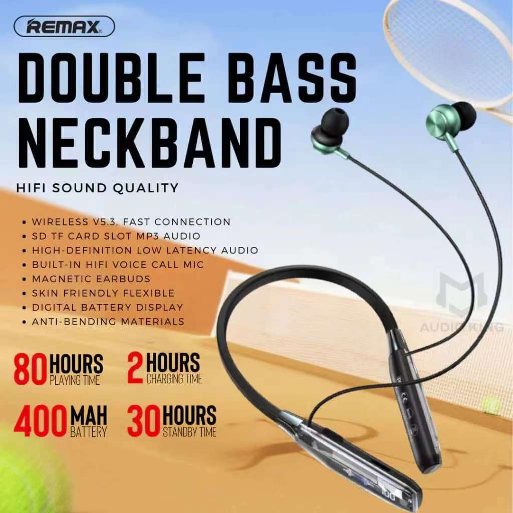 REMAX RB-S20 Wireless Bluetooth V5.3 Magnetic Sports Neckband Headset ...