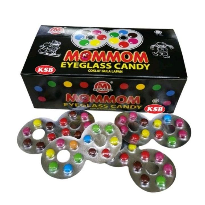 40 Pcs Childhood Mommom Eyeglass Chocolate Candy 320g HALAL (LOCAL