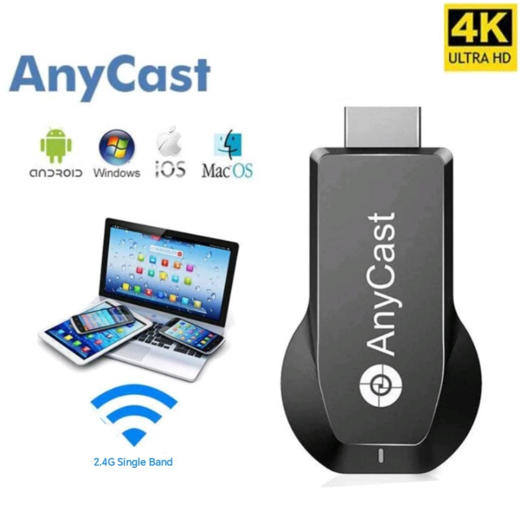 Anycast M100 4K Wireless Display TV Dongle Receiver WiFi Mirroring HDMI ...