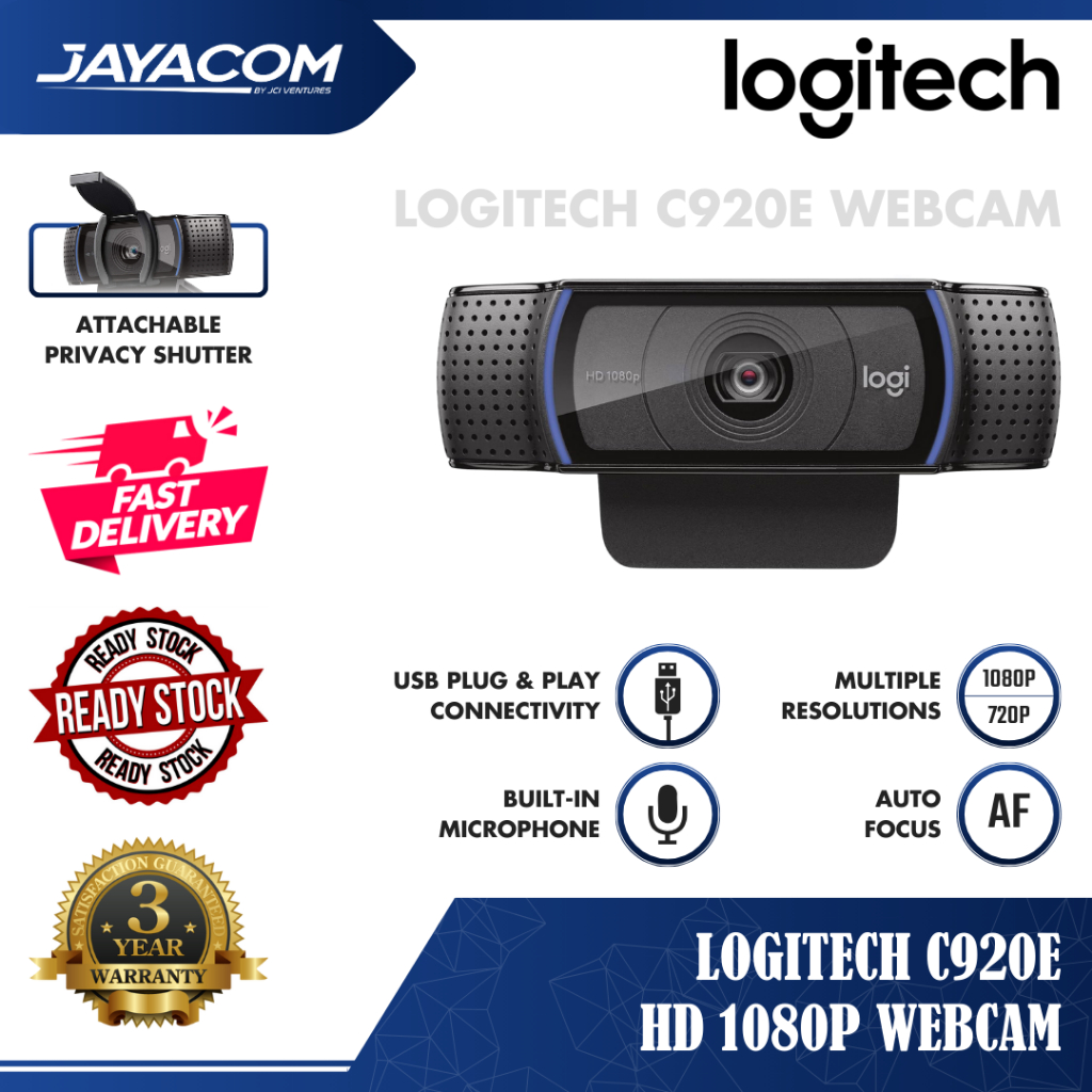 Logitech C920e HD 1080p Webcam | Shopee Malaysia