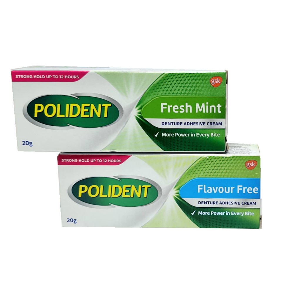 POLIDENT DENTURE ADHESIVE CREAM 20G Shopee Malaysia