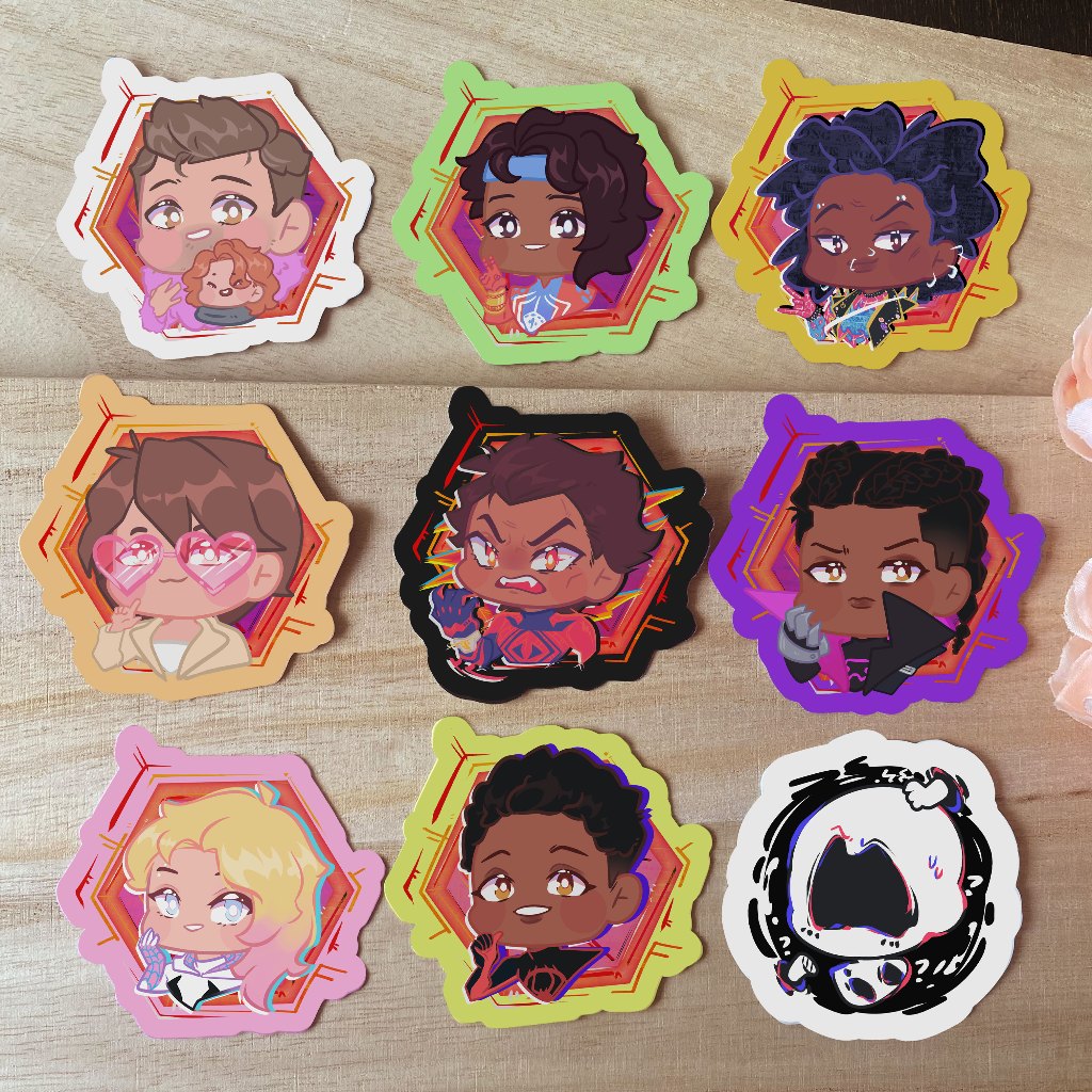 Spider-Man: Across the Spider-Verse ATSV Laminated Waterproof Stickers ...