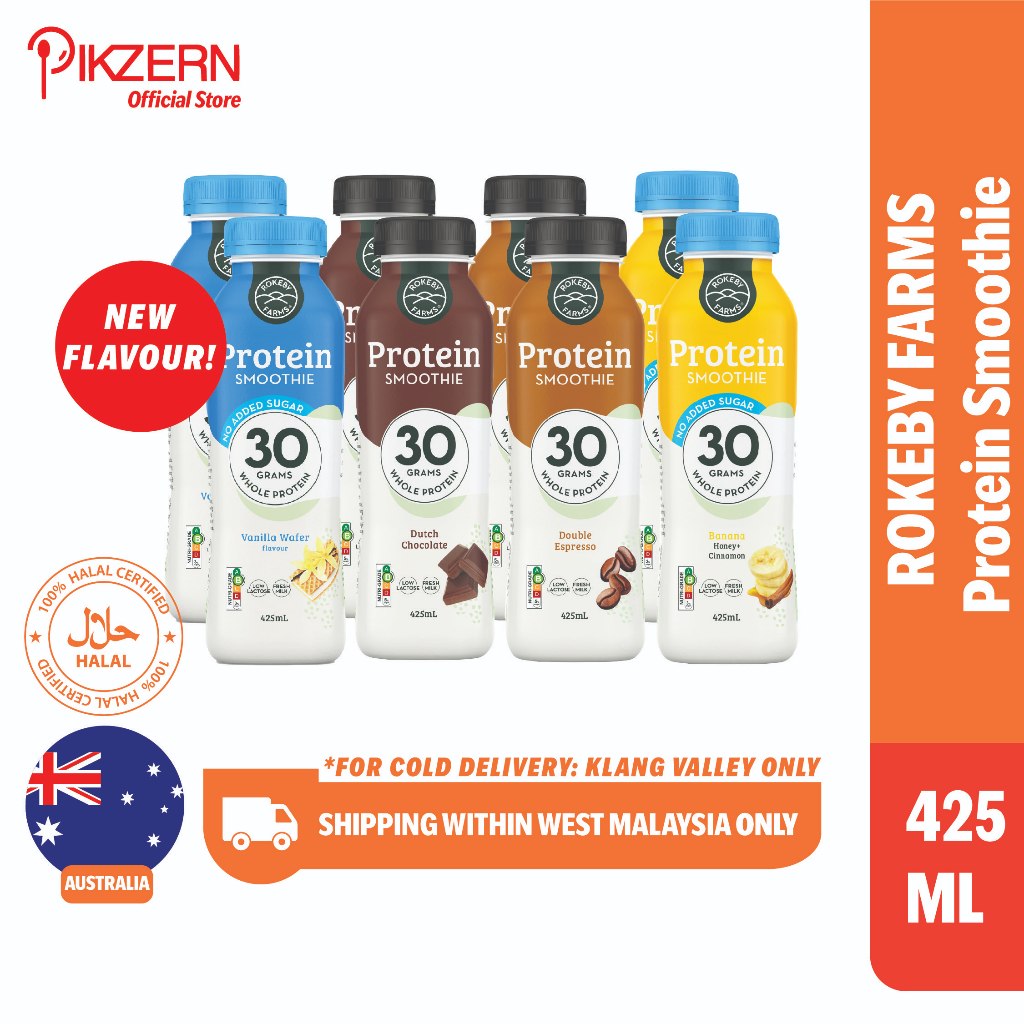 PIKZERN ROKEBY FARMS PROTEIN SMOOTHIE (425ml x 6 in Carton) [KLANG VALLEY DELIVERY ONLY