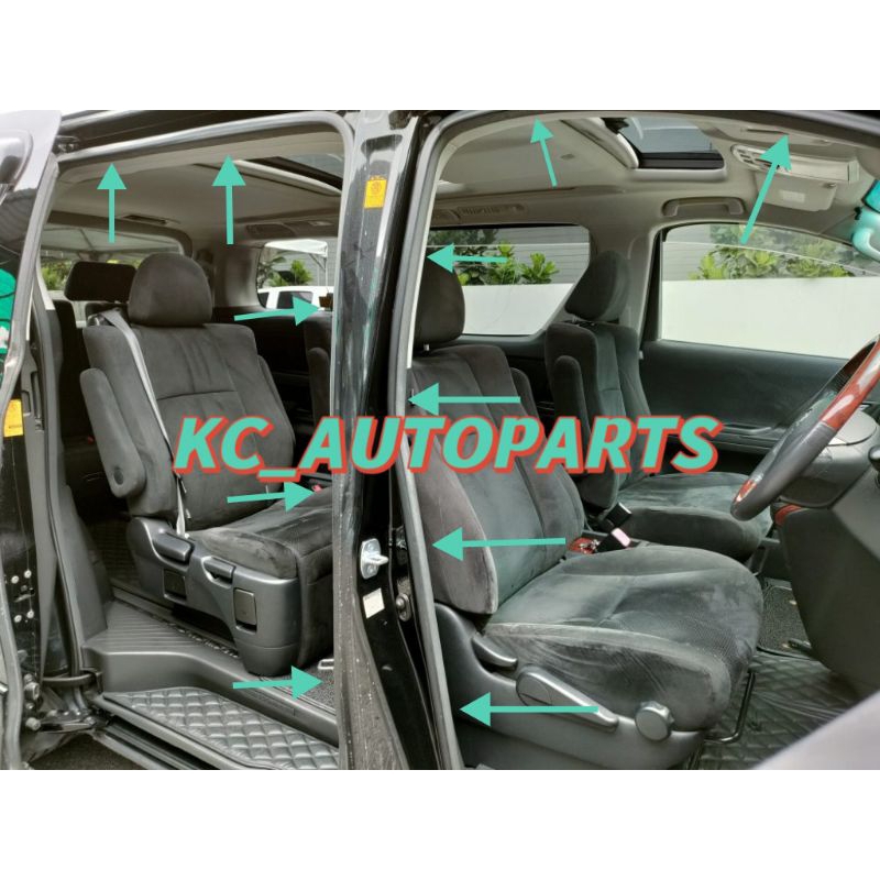 Toyota alphard Vellfire 2001 - 2020 Door BODY INNER RUBBER GETAH ...