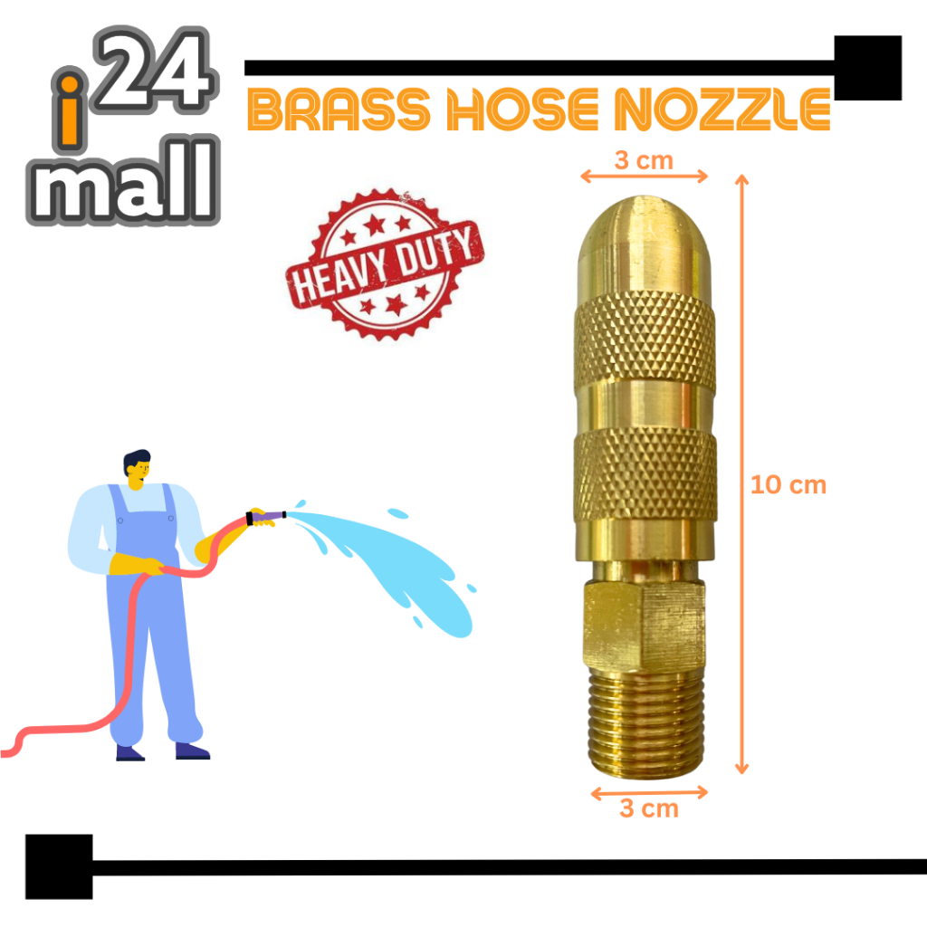 Heavy Duty Hose Nozzle High Pressure Adjustable Twist Host Garden Hose