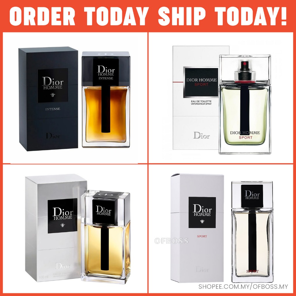 DlOR Homme/Sport/Intense 100ml Eau De Parfum EDP/EDT For Men (Tester ...