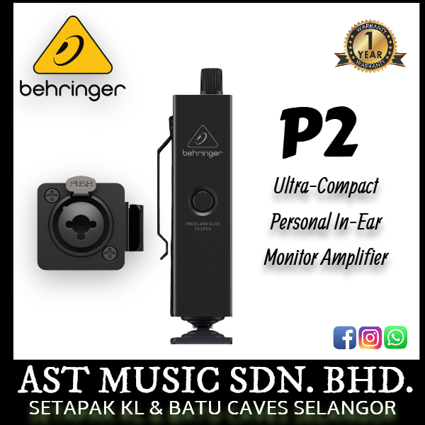 Behringer P2 Ultra-Compact Personal In-Ear Monitor Amplifier | Shopee ...