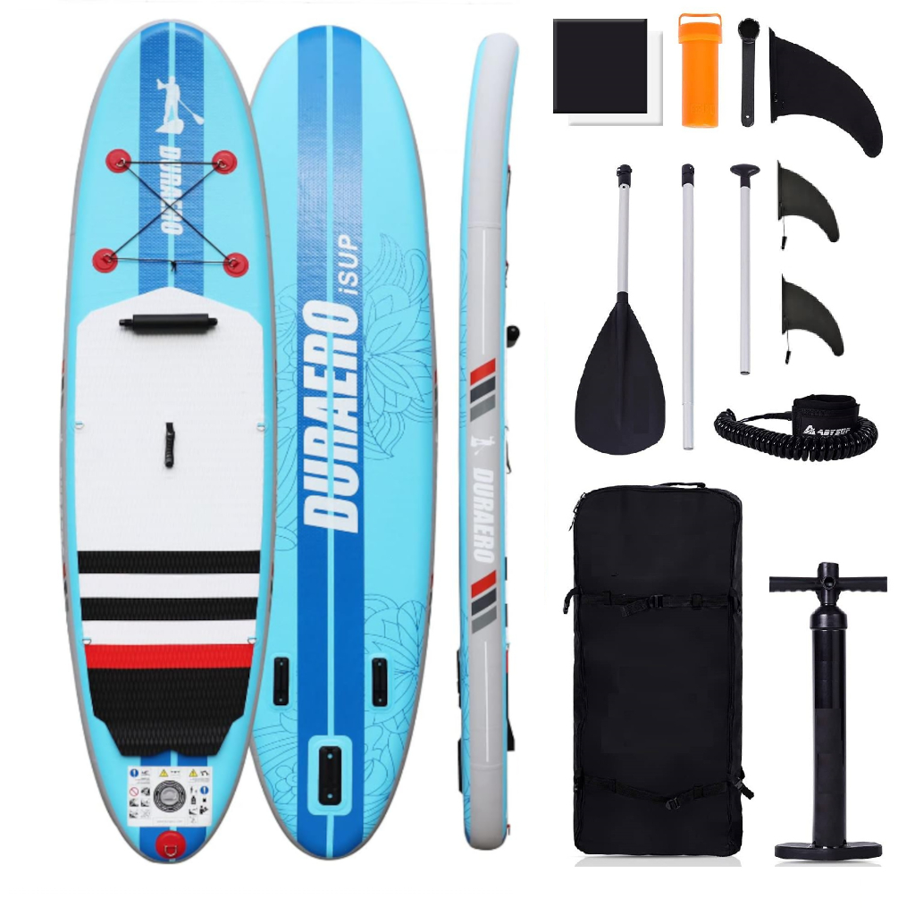 DURAERO 10" Inflatable Stand Up Paddle Board with Accessories Set (3