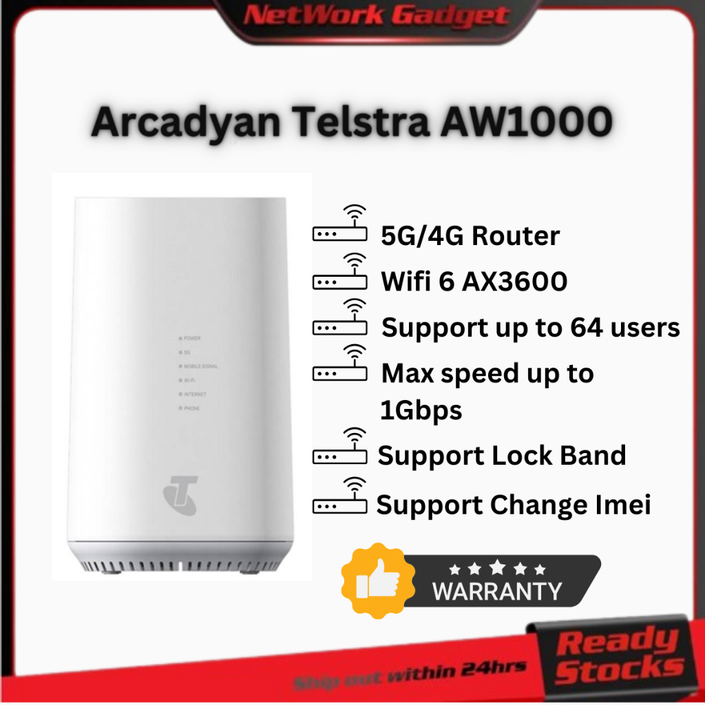 Telstra Arcadyan AW1000 5G /4G Router With WiFi6 | Shopee Malaysia