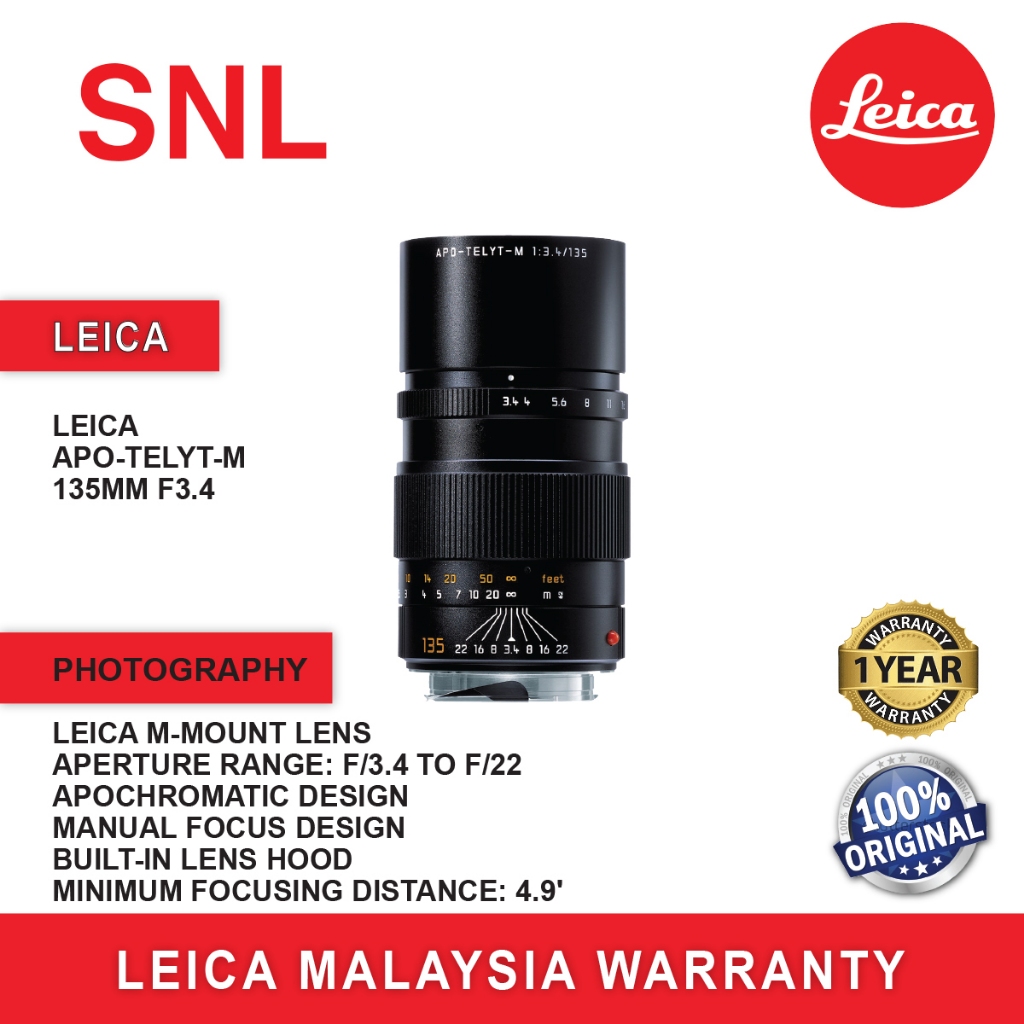 Leica APO-Telyt-M 135mm f/3.4 Lens | Shopee Malaysia