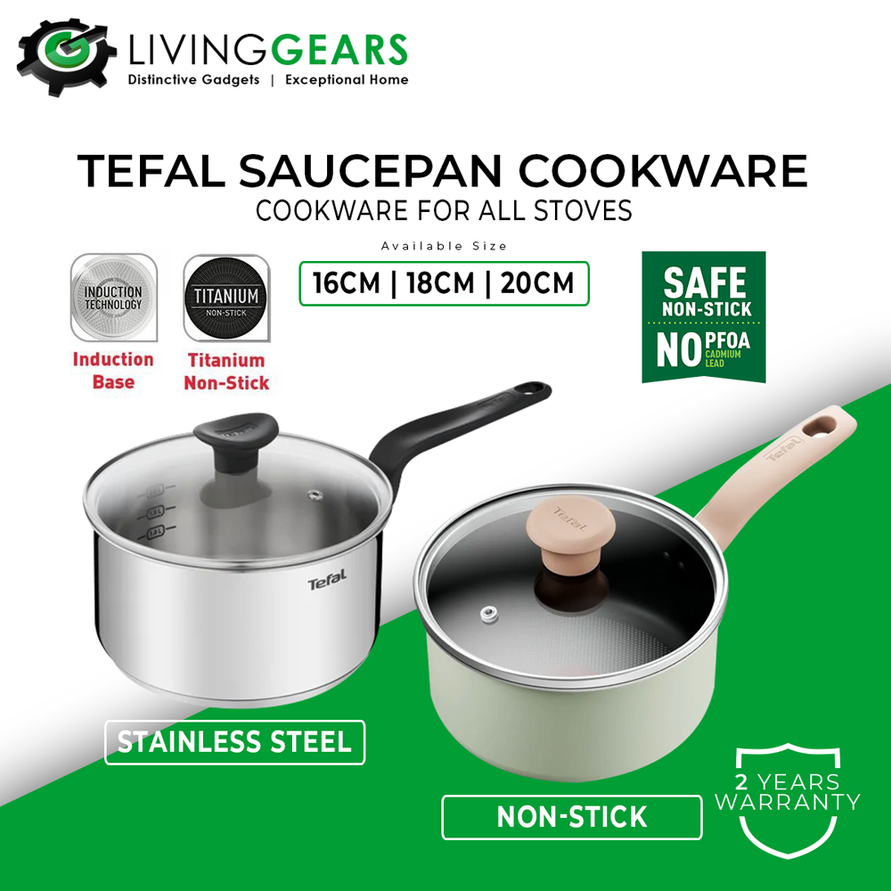Tefal Saucepan + Lid 20cm / 18cm / 16cm For all Stoves + Induction