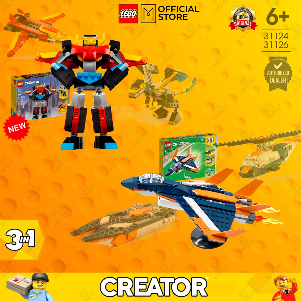 LEGO CREATOR Super Robot 31124 | Supersonic Jet 31126 | Shopee Malaysia