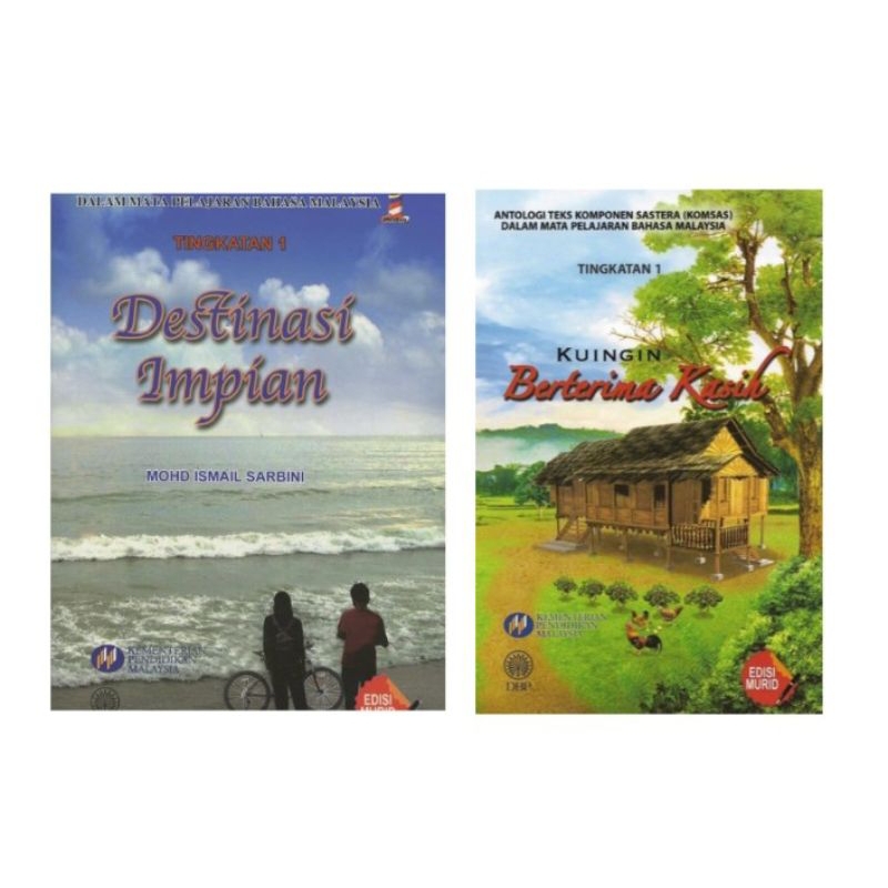 Tingkatan 1 Novel Komsas Bundle Novel Destinasi Impian Komsas Kuingin Berterima Kasih