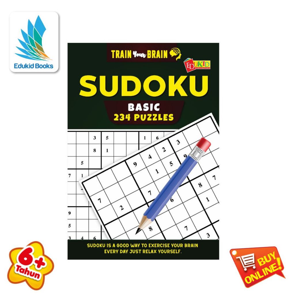 Sudoku - Train Your Brain Sudoku - Basic - Buku Sudoku - Buku Matematik ...