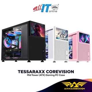 ARMAGGEDDON TESSARAXX COREVISION Tempered Glass Micro ATX (mATX) Gaming PC Casing | Casing With LCD Display