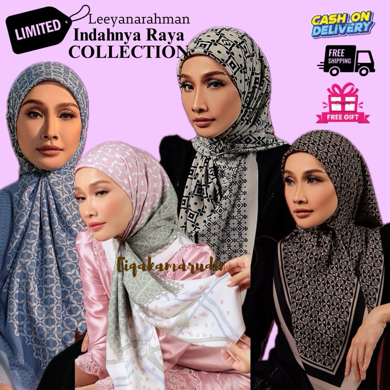 LEEYANARAHMAN TUDUNG INDAHNYA RAYA COLLECTION (BIDANG 45+) | Shopee ...