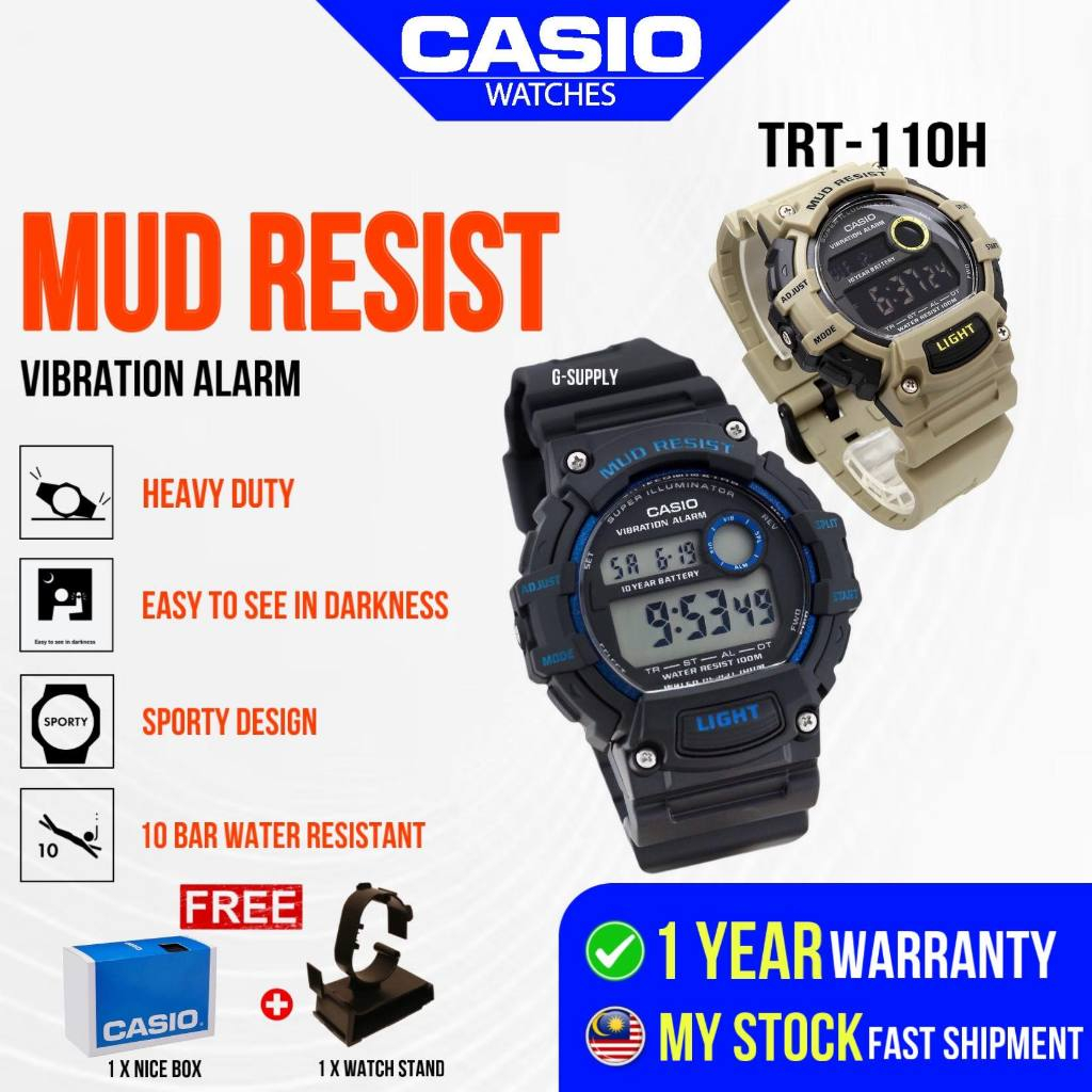 (VIBRATE ALARM) 100 ORIGINAL CASIO TRT110H1A2/TRT110H3A/TRT110H